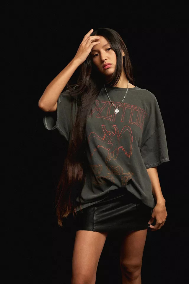 Led Zeppelin 1977 North American Tour T-Shirt Dress | Urban Outfitters (US and RoW)