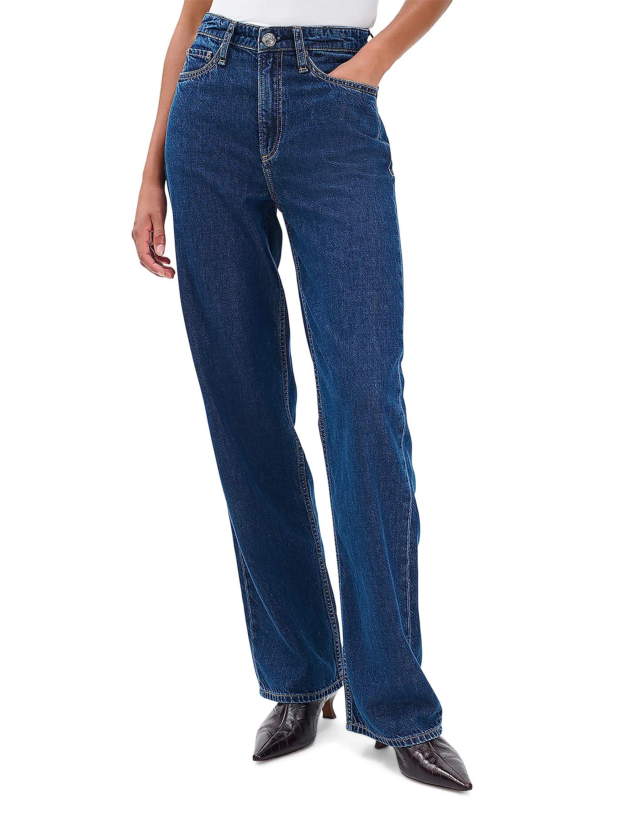 Logan Mr Wide Leg Mid-Rise Jeans | Saks Fifth Avenue