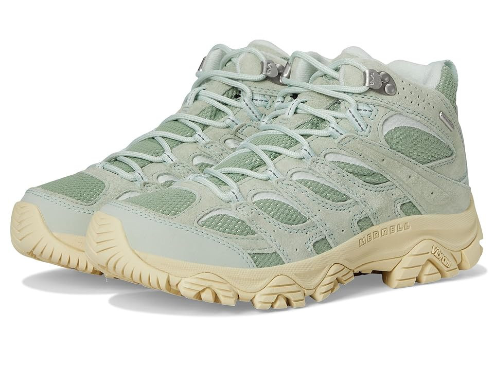 Merrell Moab 3 Mid WP Women's Shoes Sage : 10.5 M, Suede/Leather | Zappos