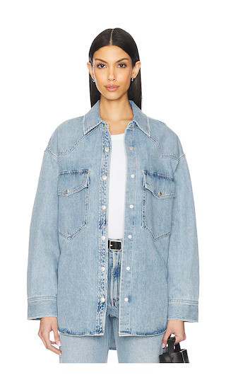 AGOLDE Lotta Shirt in Blue. - size M | Revolve Clothing (Global)