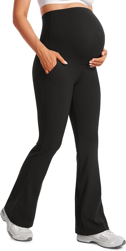 CRZ YOGA Women Butterluxe Maternity Flare Leggings with Pockets 31" - Workout Active Yoga Pregnan... | Amazon (US)