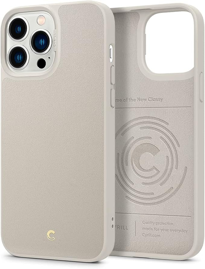 CYRILL iPhone 13 Pro Max Leather Case (Vegan) Compatible with iPhone 13 Pro Max (2021) - Cream | Amazon (US)