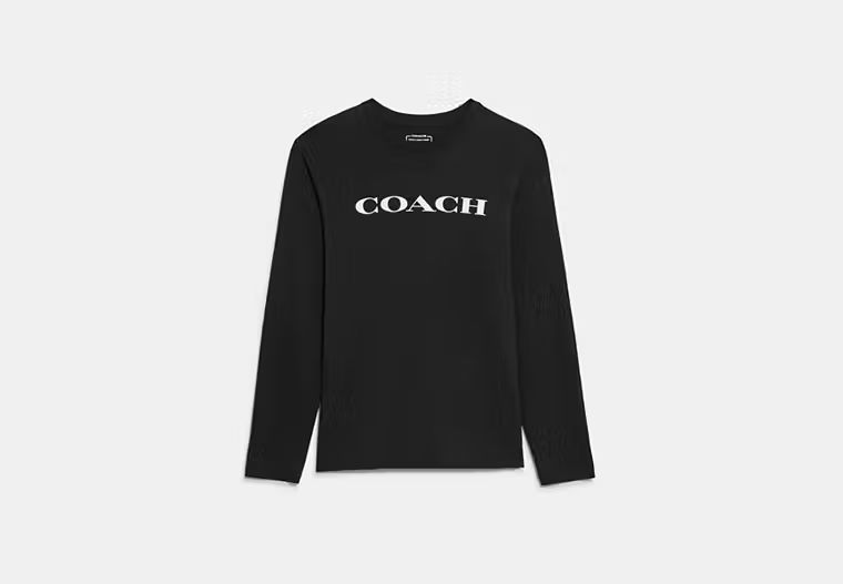 Essential Long Sleeve T Shirt In Organic Cotton | Coach Outlet CA