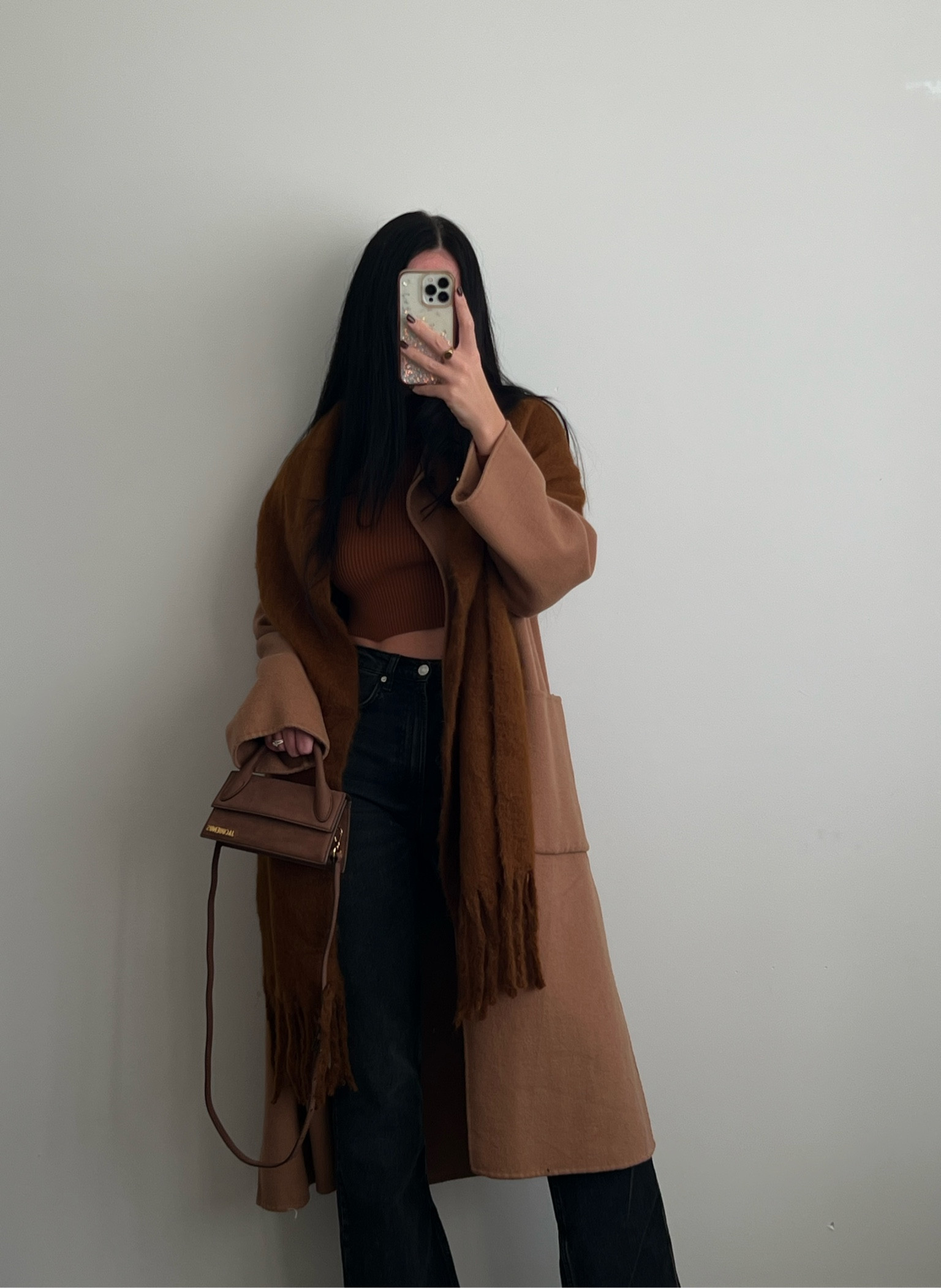 Perfect winter outfit with oversized coat, turtleneck, wide leg jeans and big scarf #winteroutfit #camelcoat #sweateroutfit #coldwestheroutfit #jacquemus

#LTKstyletip #LTKGiftGuide #LTKSeasonal