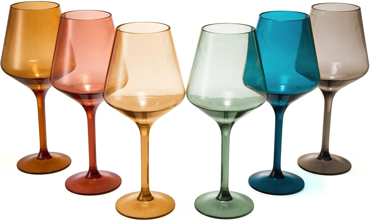European Style Crystal, Stemmed Wine Glasses, Acrylic Glasses Tritan Drinkware, Unbreakable Muted... | Amazon (US)
