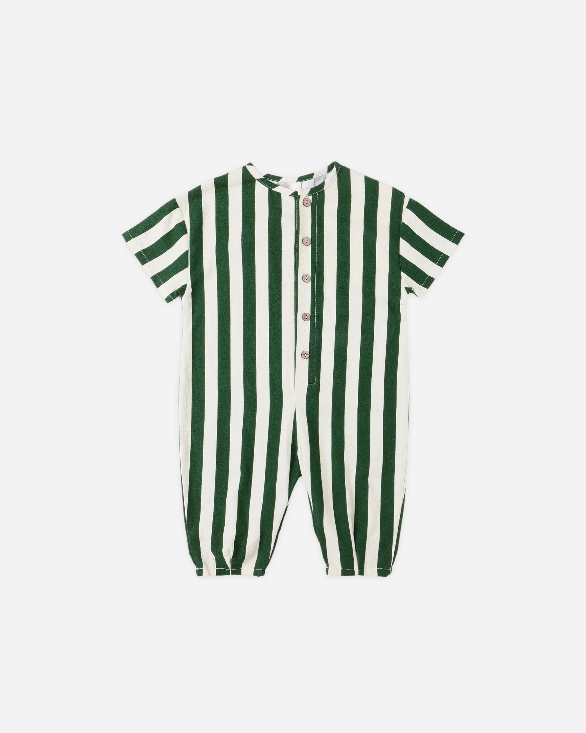 Hayes Jumpsuit || Green Stripe | Rylee + Cru