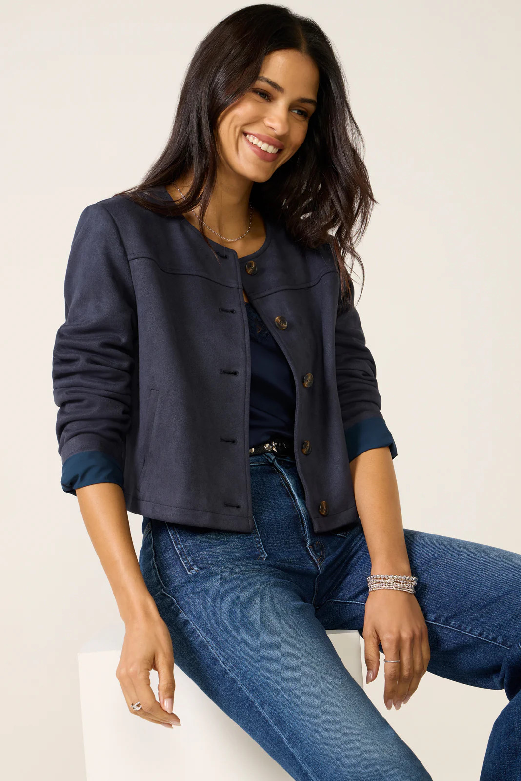 Lakyn Faux Suede Jacket | Evereve