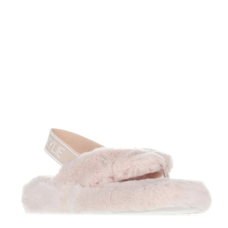 Kendall + Kylie Women's Shayenne Faux Fur Thong Slipper | Walmart (US)