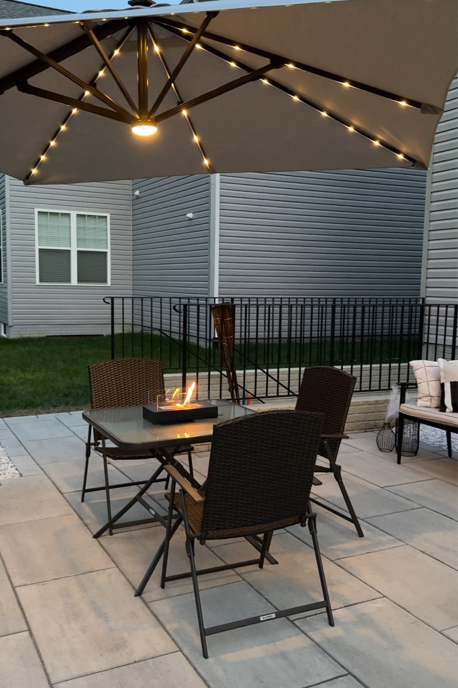 Cantilever umbrella sunbrella
Outdoor umbrella
Patio umbrella
Patio set
Table top fire pit

#LTKHome
