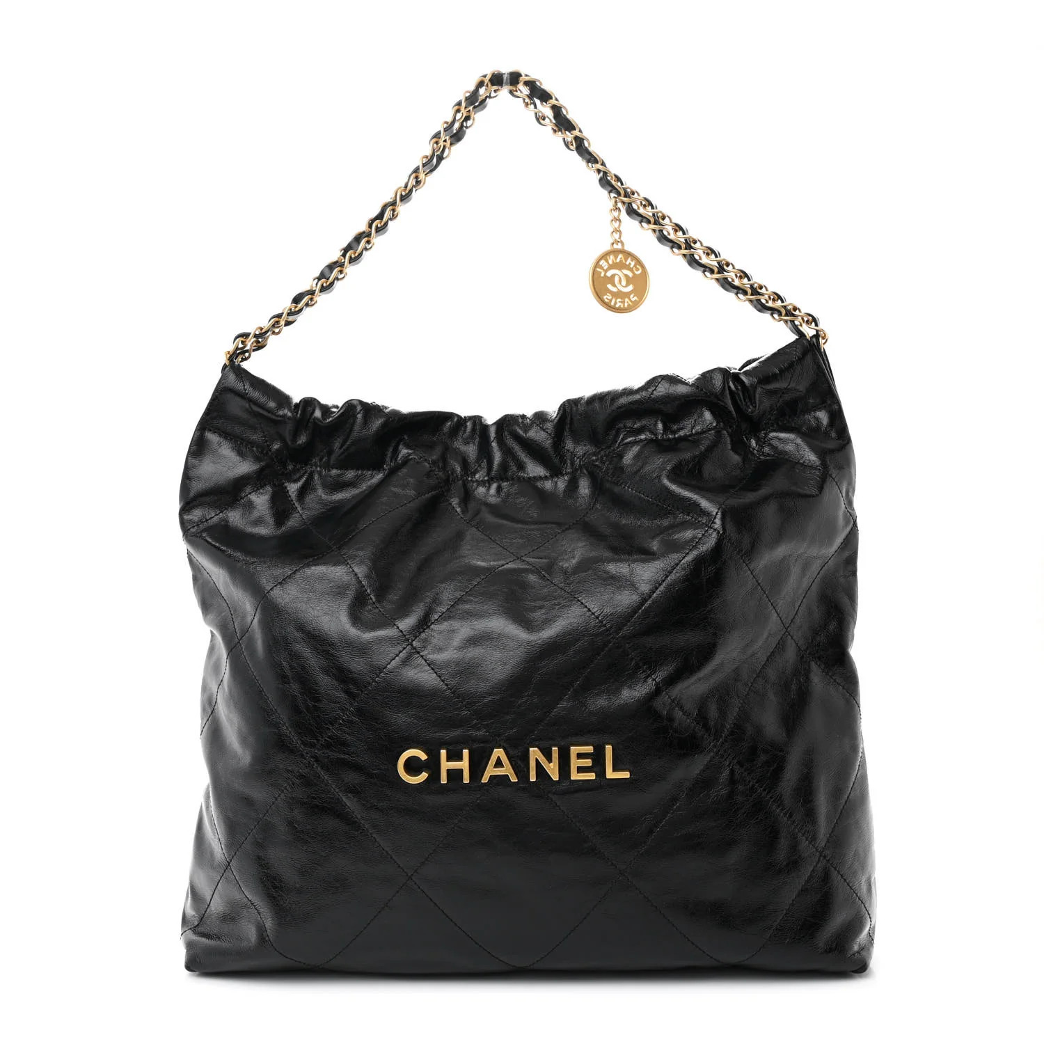 Glazed Calfskin Quilted Chanel 22 Black | FASHIONPHILE (US)