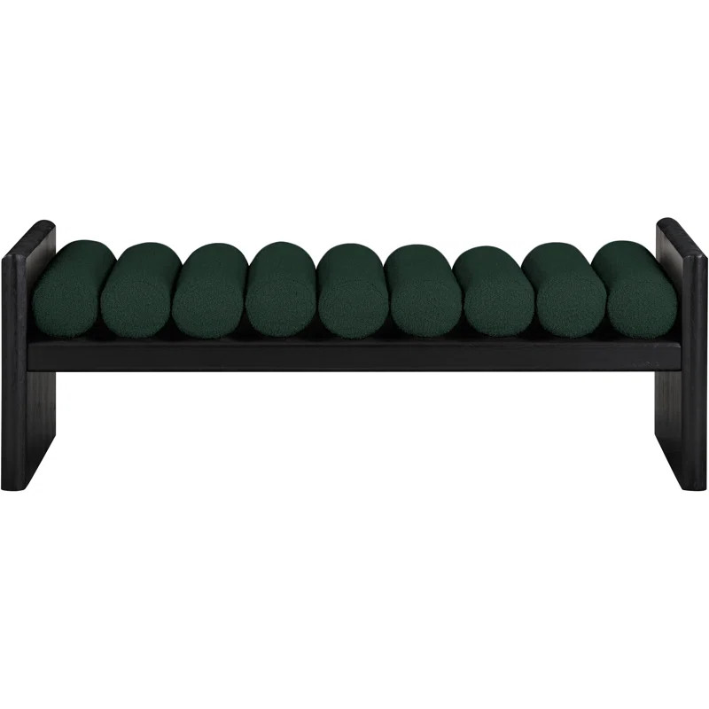 Boucle Fabric Wood Bench | Wayfair North America