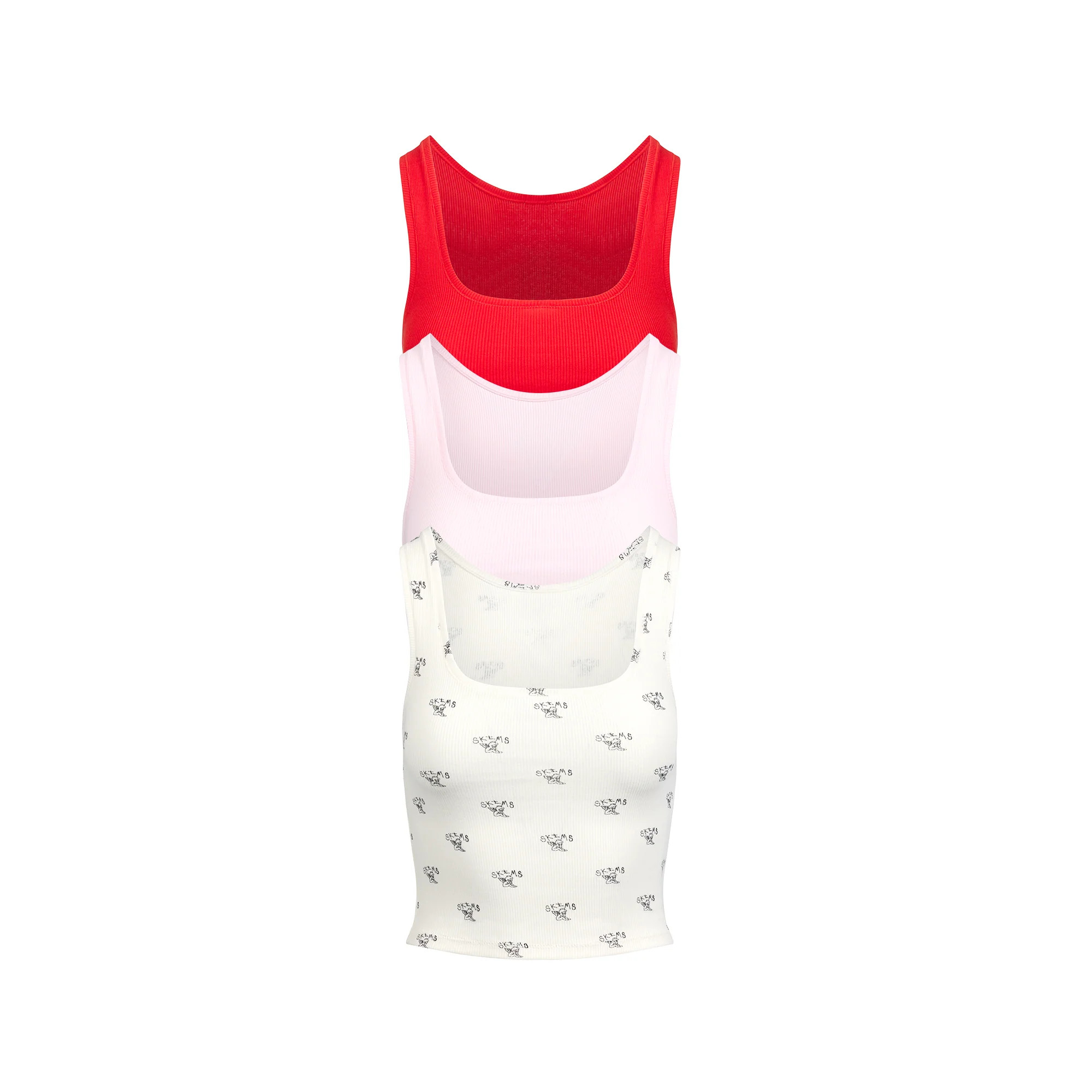 COTTON RIB TANK 3-PACK | SKIMS ANGEL MULTI | SKIMS | SKIMS (US)