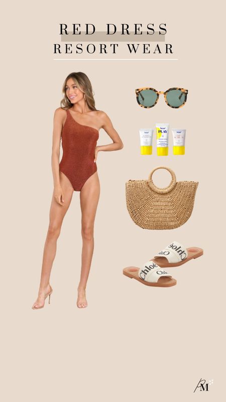 copper one piece swim 
chloe sandal
supergoop sunscreen / glow screen
rattan bag
karen walker sunglasses 

#LTKstyletip #LTKtravel #LTKFind