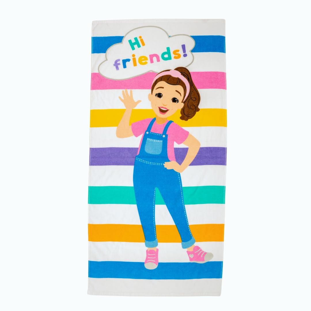 Franco Ms. Rachel Kids Super Soft Cotton Bath/Pool/Beach Towel, 58 in x 28 in, (Officially Licens... | Amazon (US)