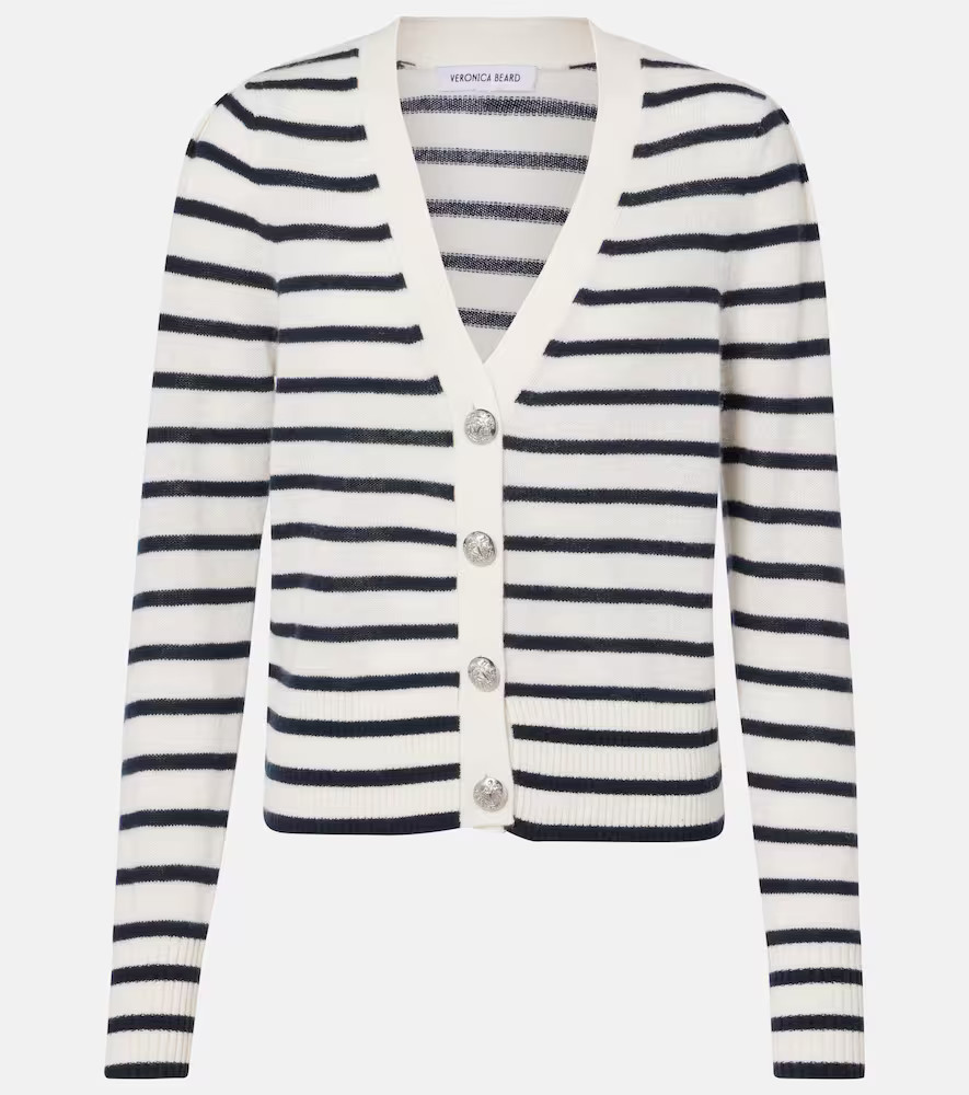 Veronica Beard Solene striped cashmere cardigan | Mytheresa (US/CA)