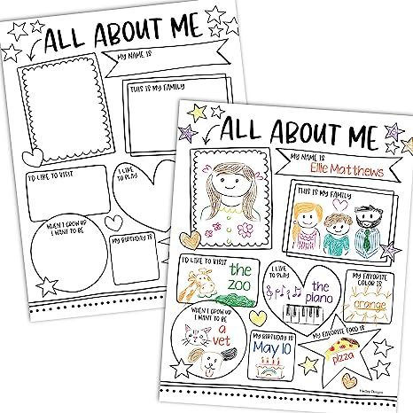 20 Read All About Me Posters For Elementary School Posters - All About Me Posters Elementary Scho... | Amazon (US)