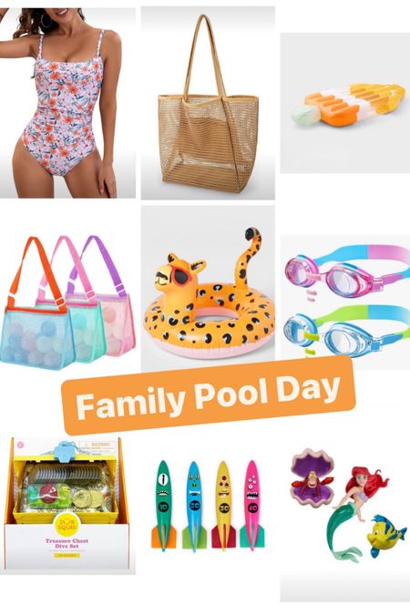 Womens tummy control one piece swimsuit. Womens swimsuit. Womens one piece swimsuit. Kids pool toys. Kids pool floats. Mesh bag for beach and pool. 

#LTKFamily #LTKSwim #LTKSeasonal