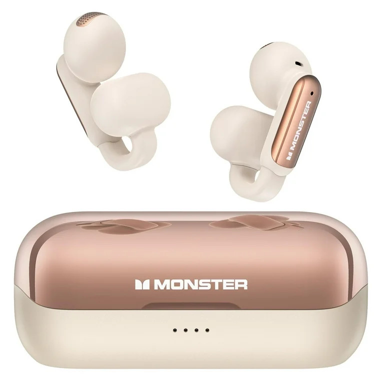 Monster Open Ear Wireless Earbuds, Comfortable Clip-on Earbuds  with Noise Cancellation,  Touch C... | Walmart (US)