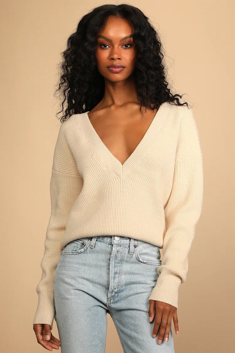 Back Together Again Cream Reversible Sweater | Lulus (US)