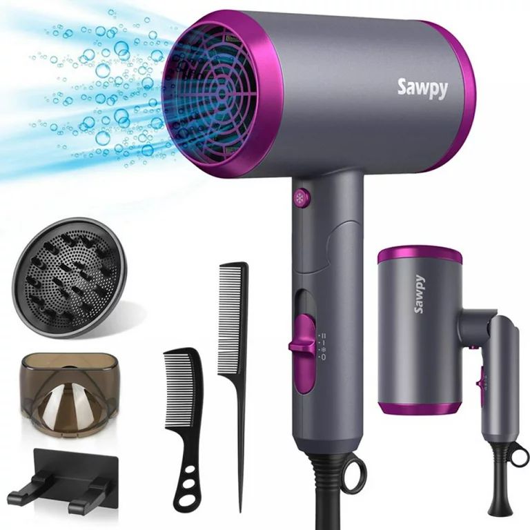 Ionic Hair Dryer, 1800W Professional Blow Dryer, Negative Ion Technolog, 3 Heating/2 Speed/Cold S... | Walmart (US)