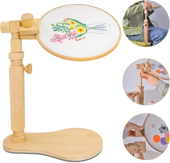 Guofa Embroidery Hoop Holder, Rotated Cross Stitch Stand, Lap Embroidery Stand for DIY Craft, Sew... | Amazon (US)