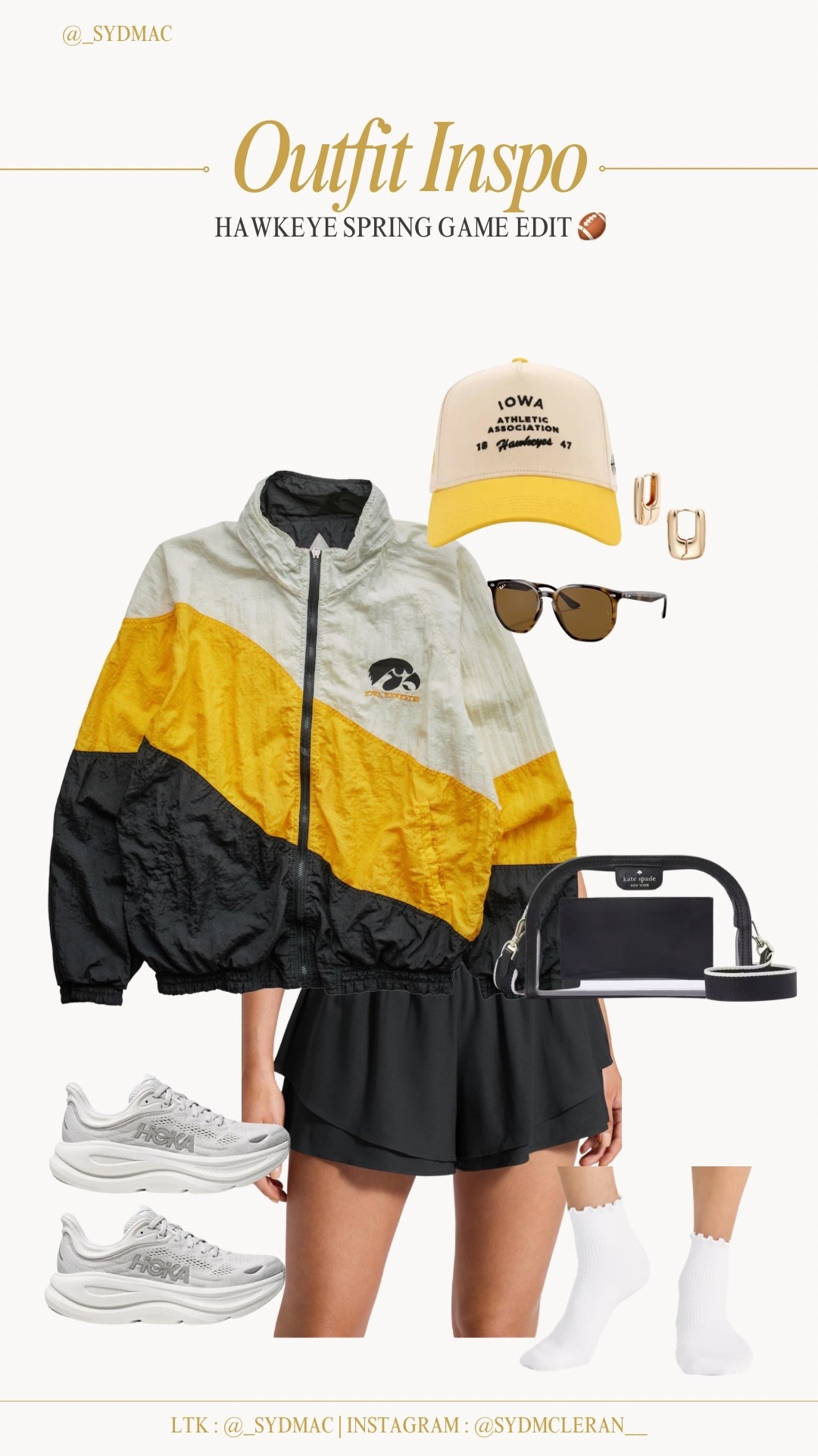 A little more chill game day vibes 🏈✨

This official @fanatics Iowa Hawkeye Vintage full zip jacket is to die for!!! Paired with these @lululemon shorts, @BOMBAS socks and @HOKA shoes — I’m obsessed!!!

#LTKSeasonal #LTKootd #LTKgrwm