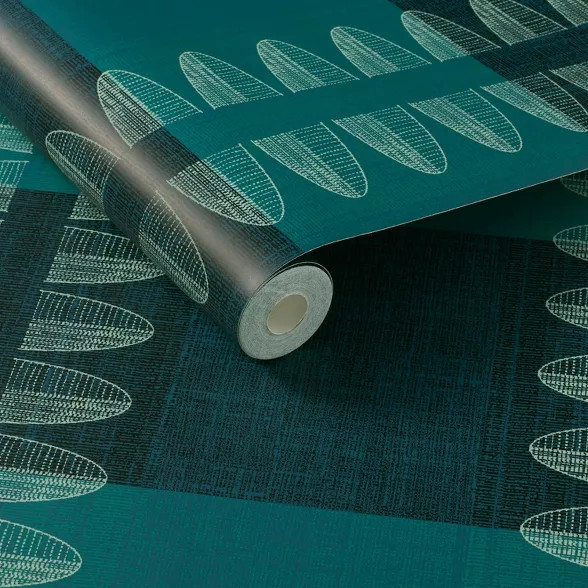 Diskus Plaid Peel and Stick Wallpaper Blue - Opalhouse™ designed with Jungalow™ | Target