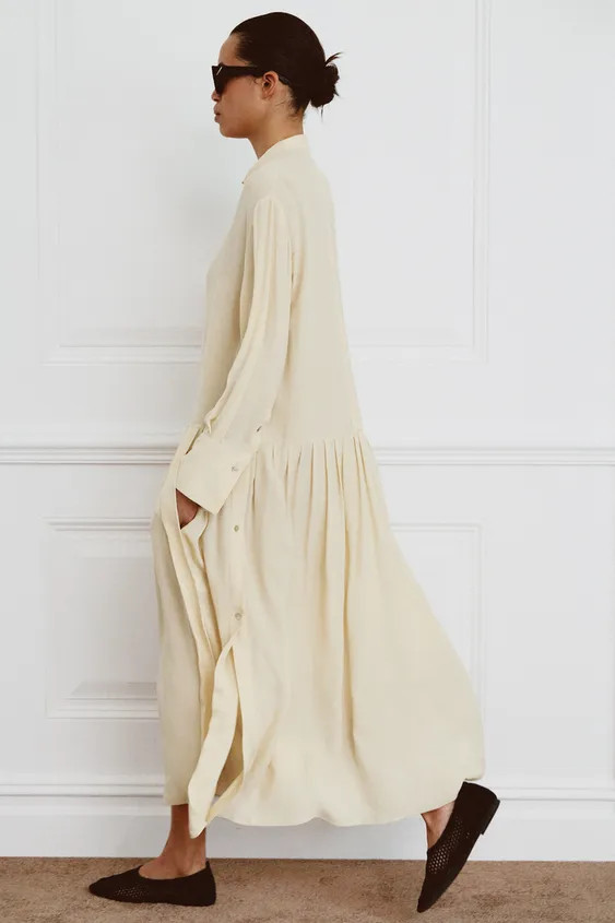 ZW COLLECTION FLOWING SHIRT DRESS | Zara UK