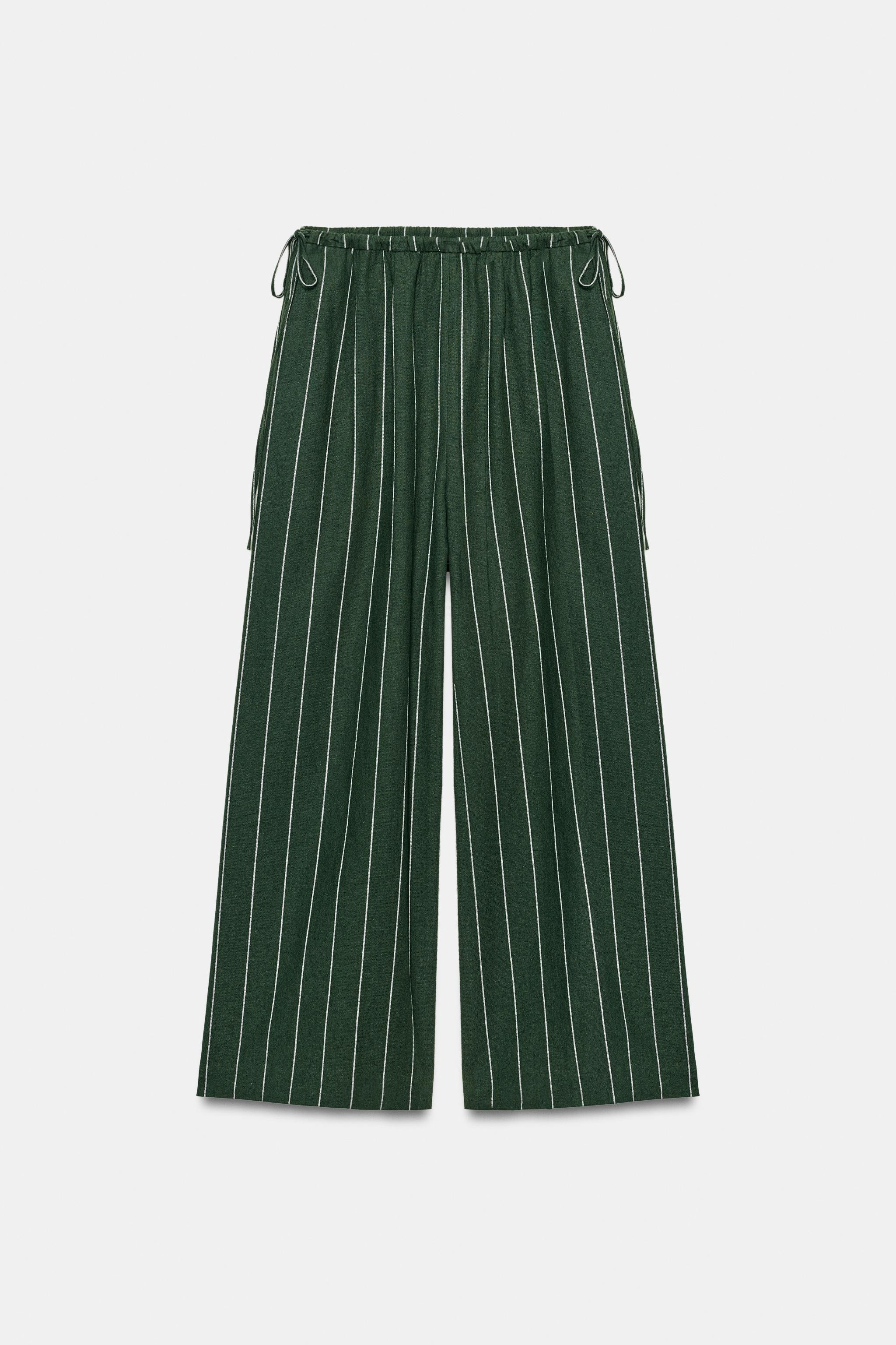 ZW COLLECTION STRIPED LINEN PANTS | Zara US