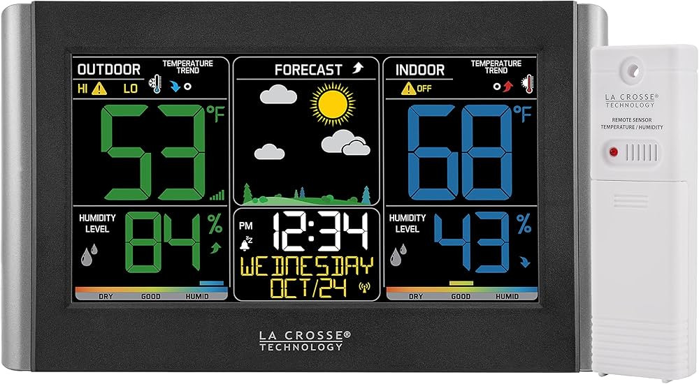 La Crosse Technology C85845-INT Weather Station, Black | Amazon (US)