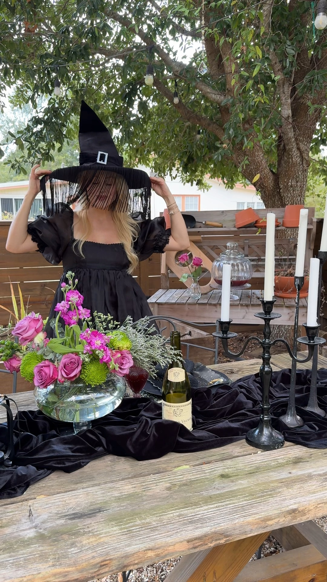 Witchy woman Tablescape. I love this dress and witch hat! I pull it out every year for Halloween at some point! Perfect for a girls brunch! 
Halloween costume, Amazon look, witch costume, Halloween costume  

#LTKHalloween #LTKParties #LTKSeasonal