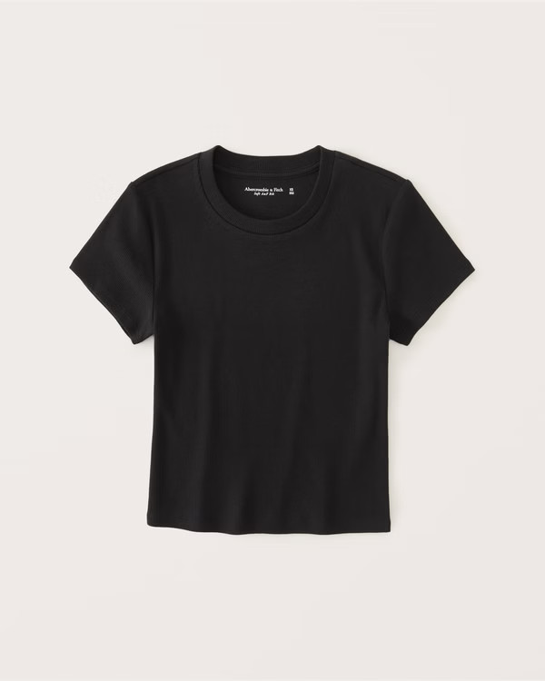 Ribbed Crew Essential Tee | Abercrombie & Fitch (US)