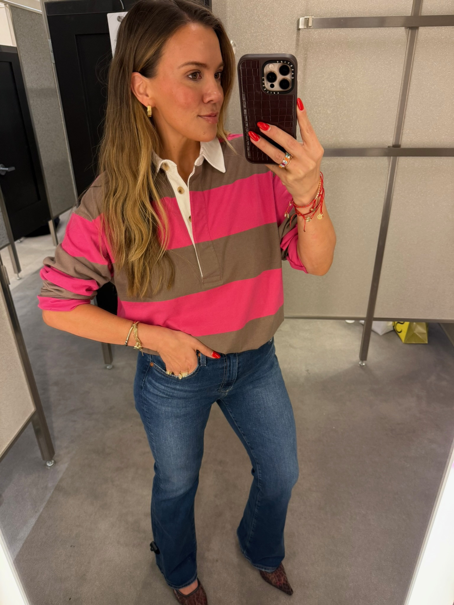 LOVE the stripes on this top! They are so fun and cute! I immediately added to my cart!