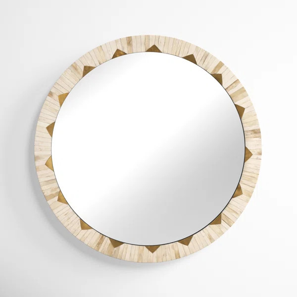 Mardi Bone Convex Wall Mirror | Wayfair North America