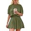 Womens 2 Piece Outfits 2026 Short Sleeve Crewneck Knit Tops And Pleated Mini Skirt Two Piece Sets | Amazon (US)