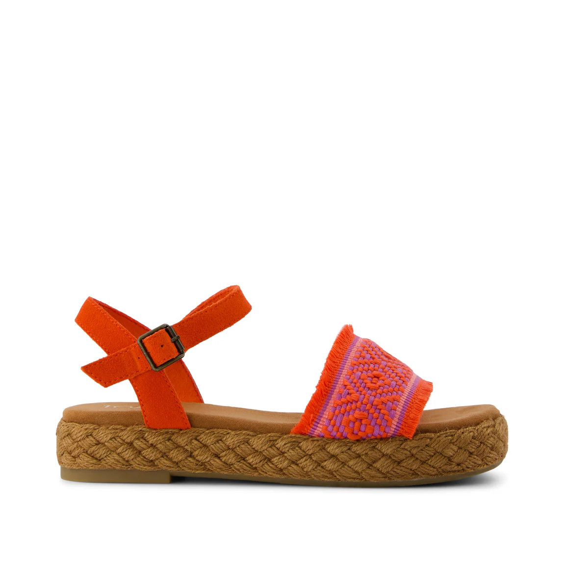 Abby Flatform Espadrille Sandal Flame Diamond Global Woven | Toms EMEA