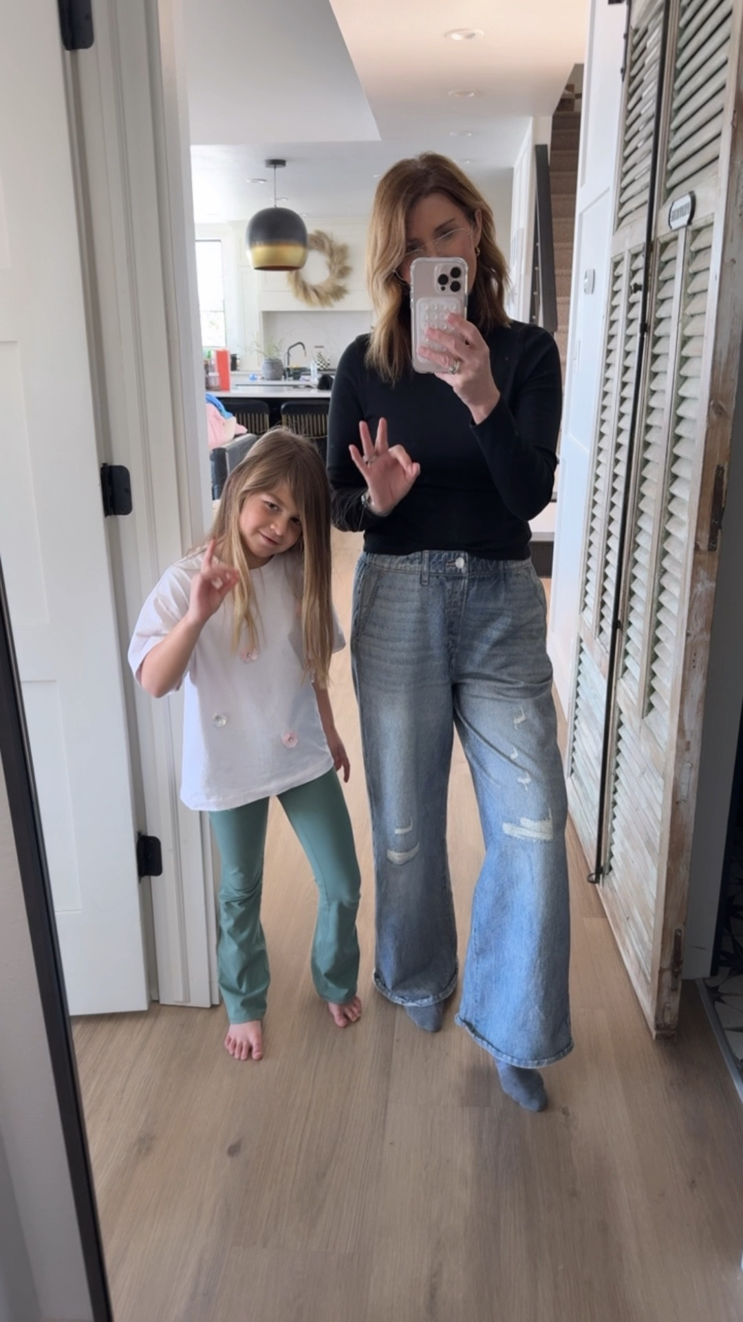 Ootd lululemon top 
Mock distressed print jeans size small 

#LTKOver40 #LTKStyleTip