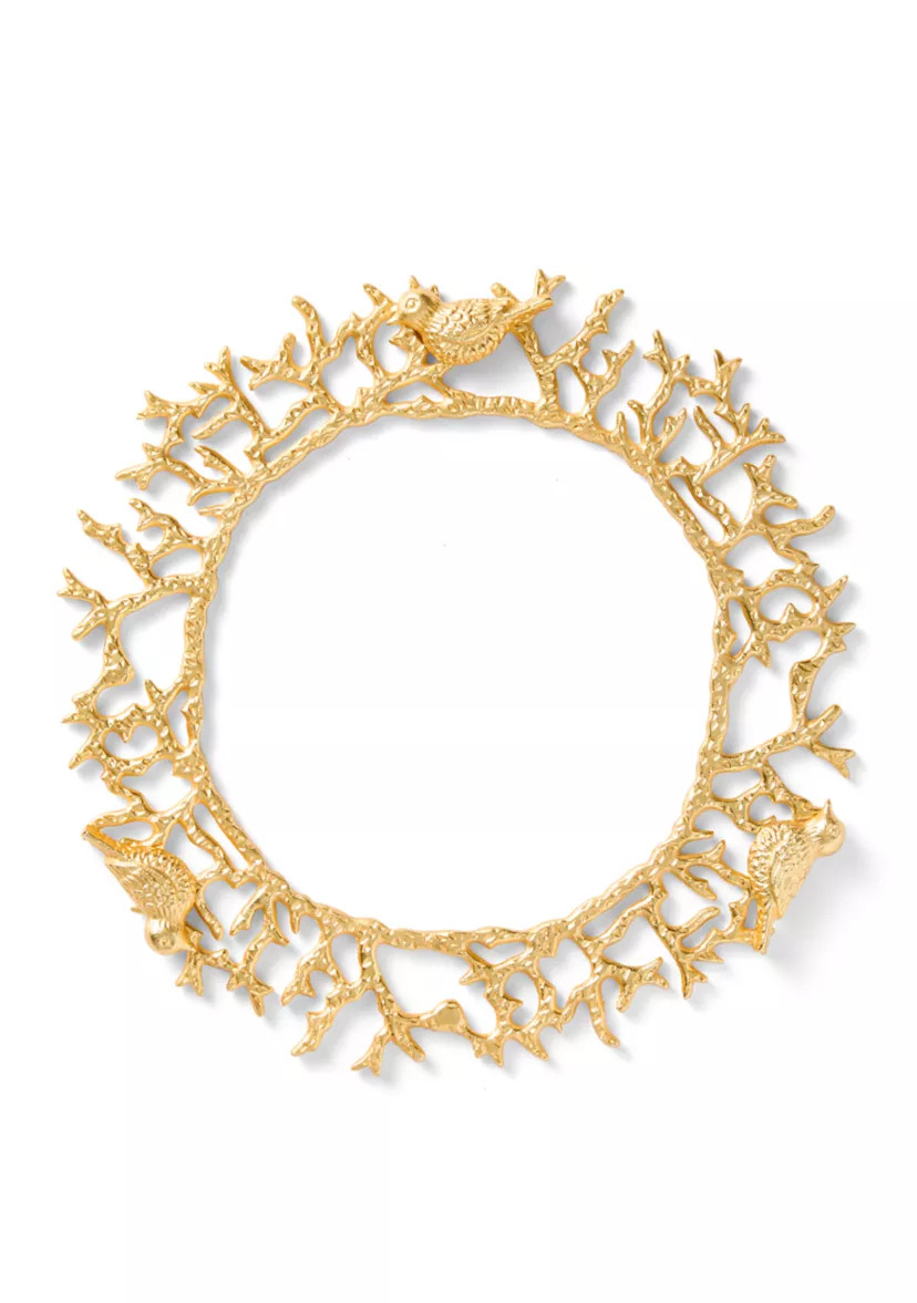 Gold Branch and Bird Charger | Belk