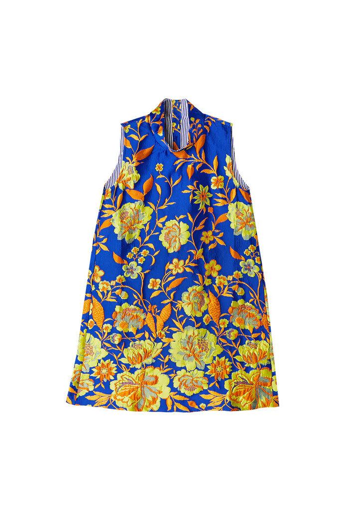 Sleeveless Mod Dress - Royal Brocade | Shop BURU
