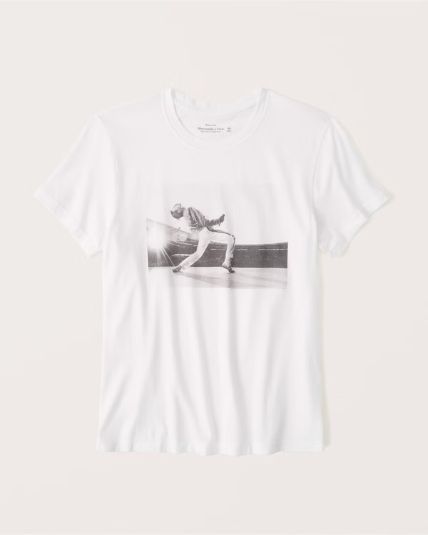 Queen 90s-Inspired Relaxed Band Tee | Abercrombie & Fitch (US)
