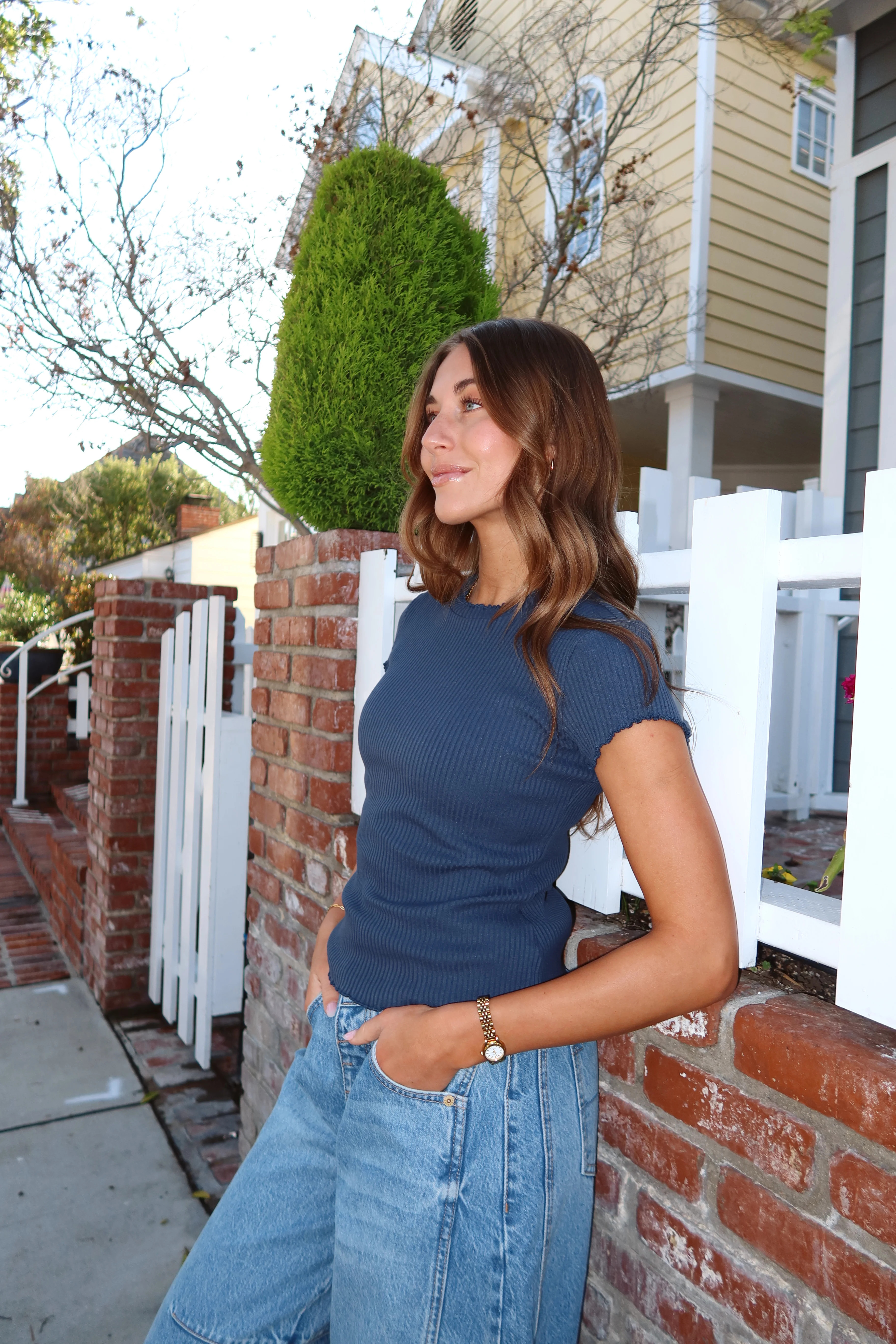 Remy Rib Knit Tee | Henly