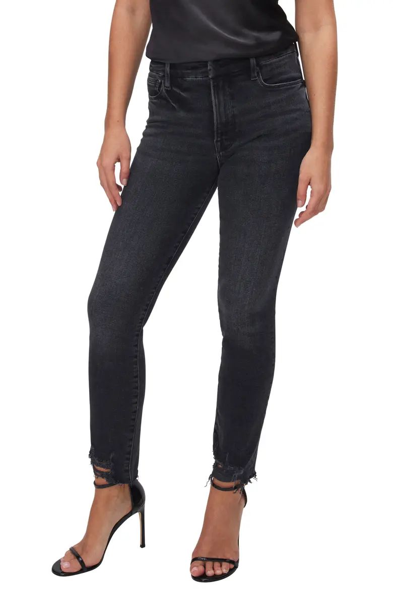 Good Classic Chewed High Waist Ankle Skinny JeansGOOD AMERICAN | Nordstrom