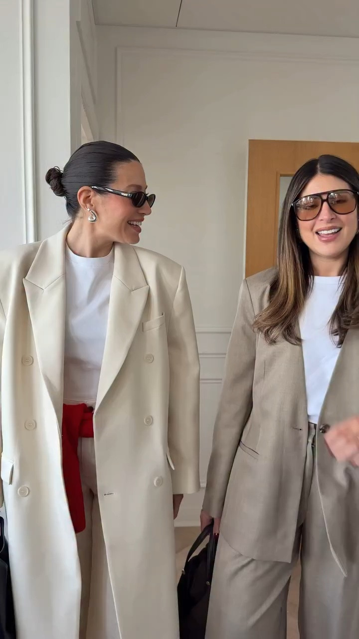 Today's office outfit check 🤍 ps... 100% confidence with 0% accuracy is how P gets through life 😅😅