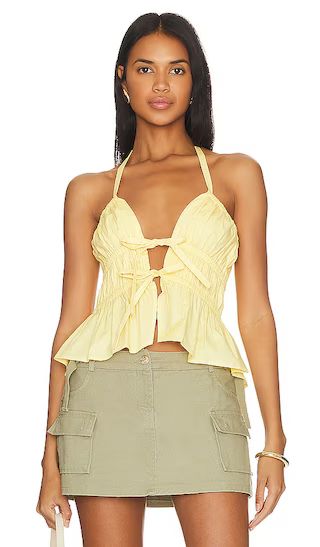 Dalia Top in Butter Yellow | Revolve Clothing (Global)