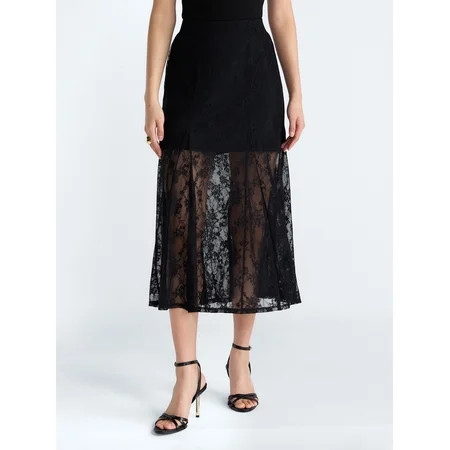 Devil Wears Prada Scoop Collection Women's Lace Maxi Skirt, Sizes XS-XXL | Walmart (US)