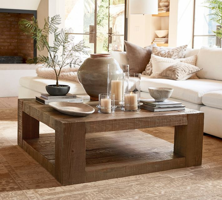 Rockport Square Reclaimed Wood Coffee Table (44"-55") | Pottery Barn (US)
