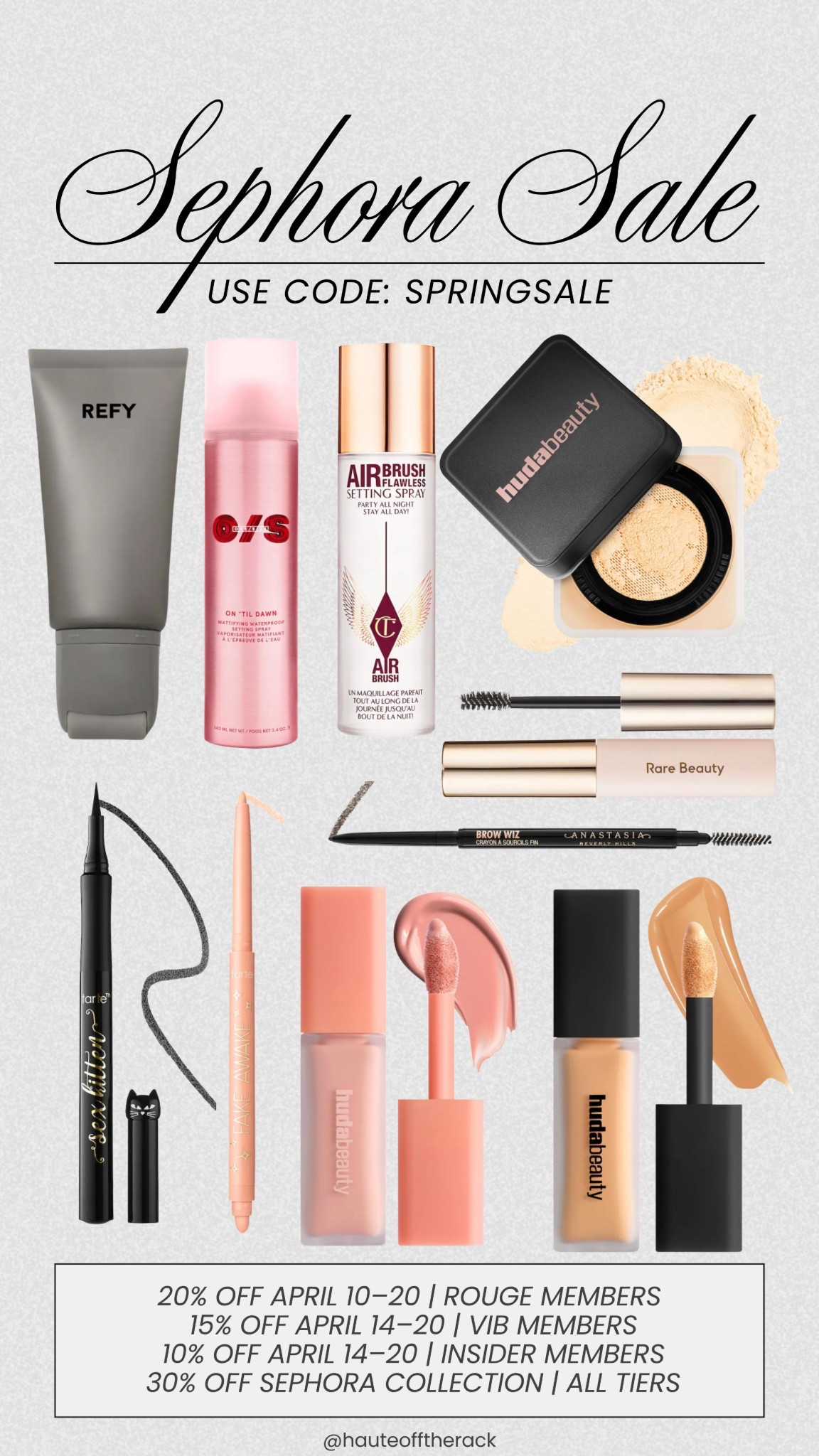 Sephora sale is happening now stock up on all things beauty! Use code: SPRINGSALE

#sephorasale #settingspray #concealer #rarebeauty #sephora #sale #eyeliner 

#LTKSaleAlert #LTKBeauty