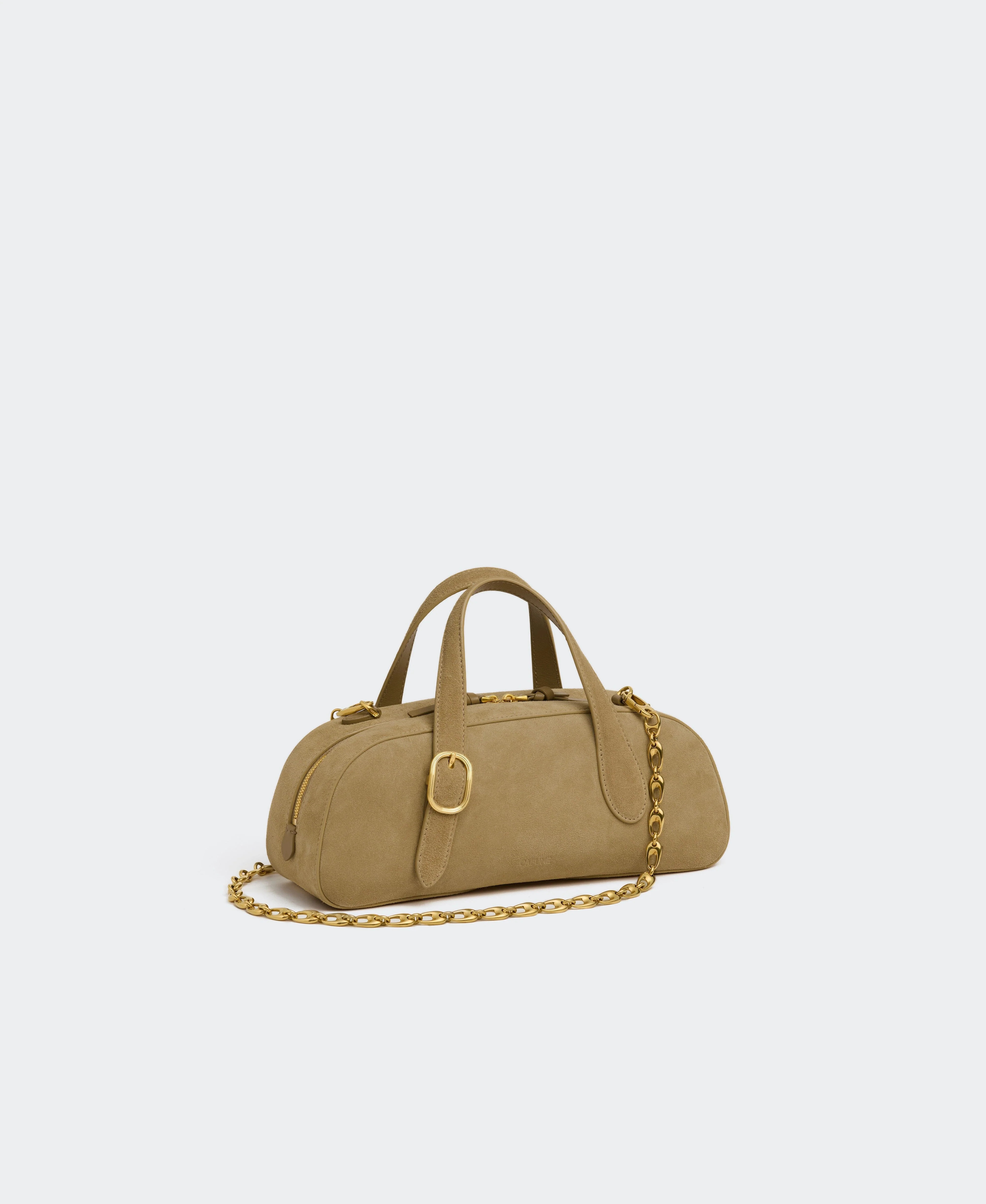 Cafun\u00e9 - Mini Asra Boston Bag - Dawn(Suede) | Cafune limited