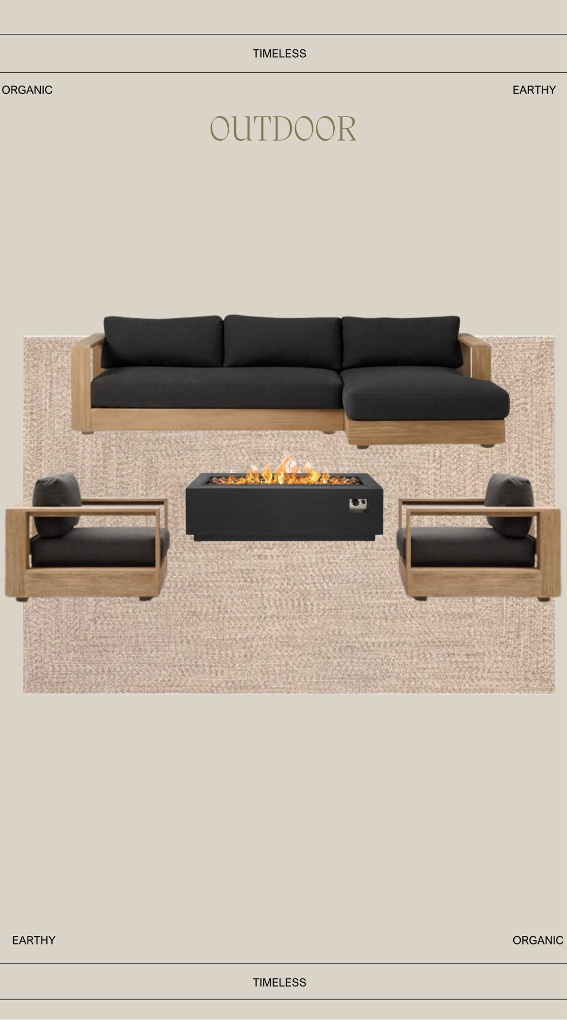 Outdoor patio set 🤎🖤

Outdoor, patio, patio set, west elm, outdoor rug, backyard set, backyard patio, backyard finds 

#LTKhome #LTKstyletip #LTKSeasonal