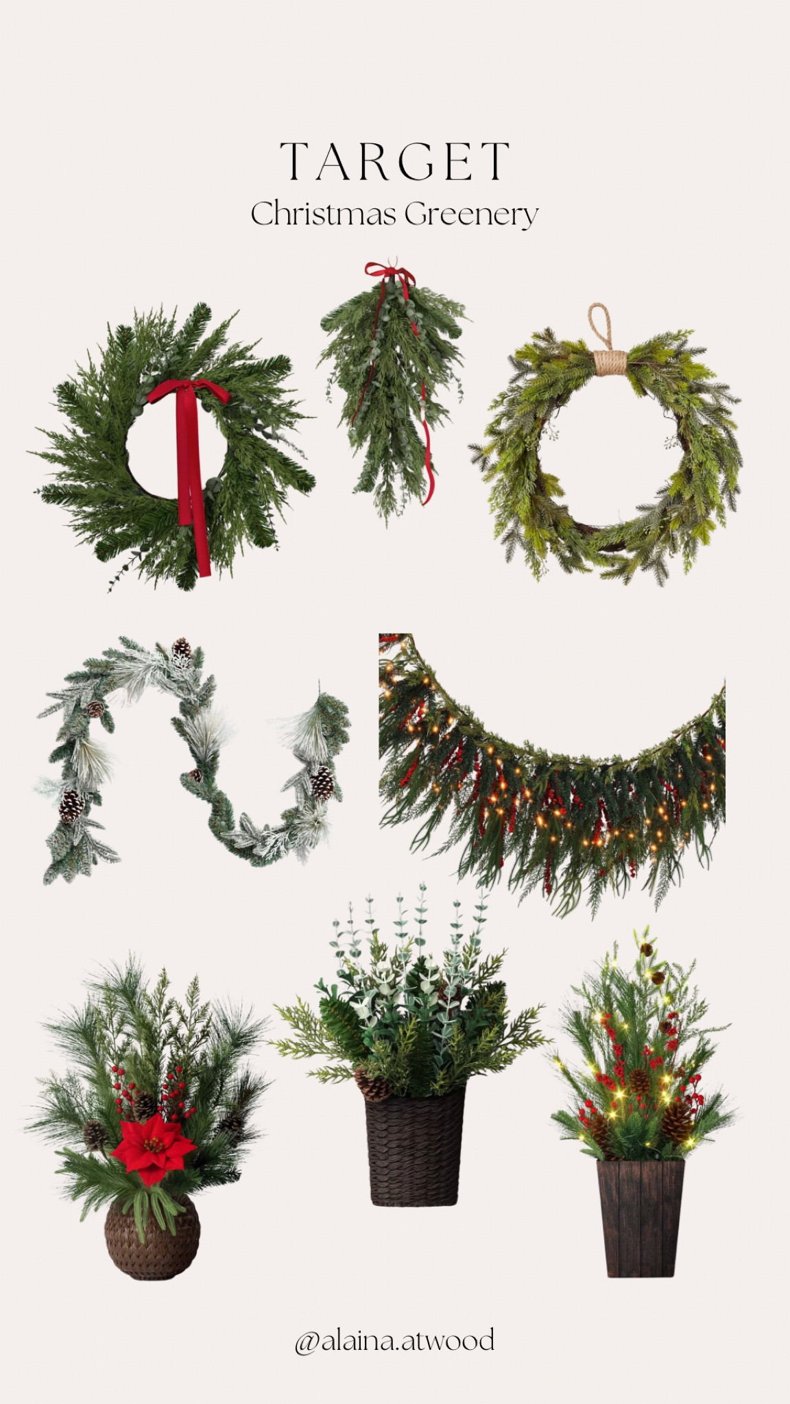 Christmas greenery from Target! 

Christmas decor, home decor, seasonal, greenery, festive greenery, Christmas wreath, Christmas garland, home 

#LTKHome #LTKFindsUnder100 #LTKSeasonal